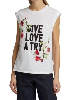 Cinq A Sept Poppy Bella Tee in White Multi - women