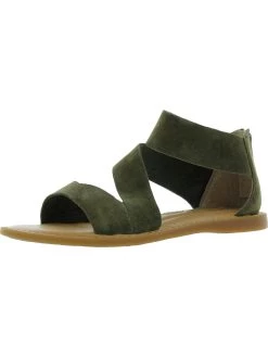 Born Irie Womens Suede Peep Toe Ankle Strap
