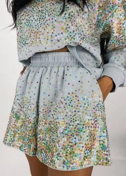 Queen Of Sparkles Scattered Sequin Shorts in Grey - women -Paolita store 2d0b116f4faf41fc9b6fb2795bac170b 1080x