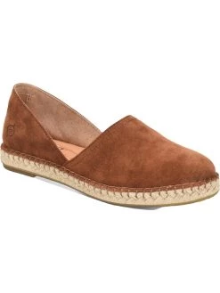 Born Stitch Womens Suede Cushioned Footbed Espadrilles
