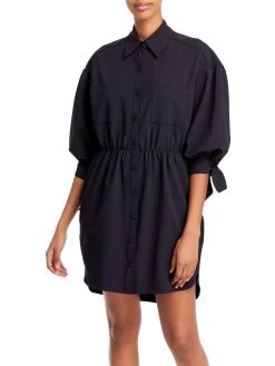 Cinq a Sept Stacey Womens Collared Midi Shirtdress