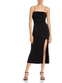 Cinq a Sept Mariah Womens Ruched Long Cocktail and Party Dress