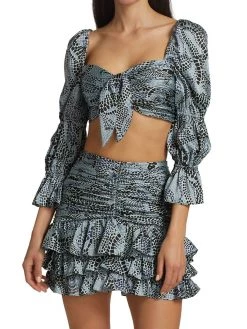 Cinq A Sept Alisha Top in Rain Cloud Multi - women