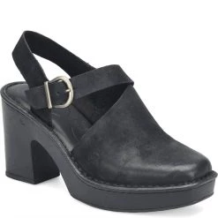 Born Devlyn Clogs in Black Distressed - women