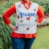 Queen Of Sparkles Sparkler Sweater Tank in White Multi - women
