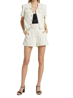 Cinq A Sept Coco Jacket in Alabaster Black - women