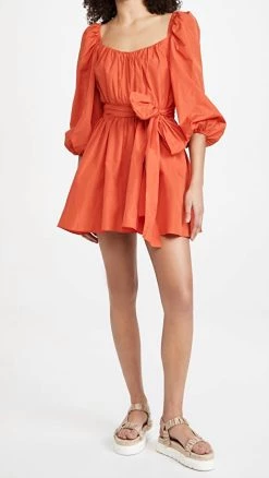 Cinq A Sept Delilah Dress in Fire Coral - women