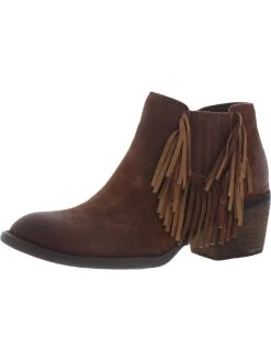Born Danni Womens Suede Fringe Ankle Boots