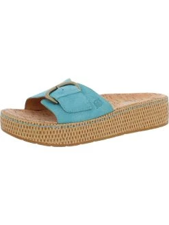 Born Sloane Womens Suede Buckle Slide Sandals