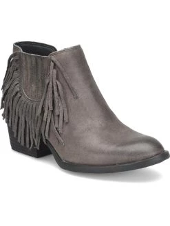 Born Danni Womens Suede Fringe Ankle Boots