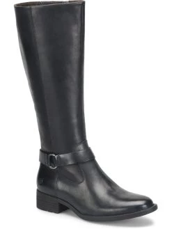 Born Saddler Womens Harness Wide Calf Knee-High Boots