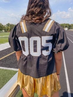 Queen Of Sparkles Qos Jersey Peplum Top in Black & Gold - women -Paolita store 9860535f66df48dab67074c3e3d6426b 2f42be8e 430a 449c 95ce 6a355434d291 1080x