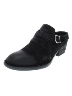 Born Boone Womens Leather Distressed Mules