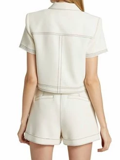 Cinq A Sept Coco Jacket in Alabaster Black - women -Paolita store bac732c1bcfb41b792bdf25bef8e095a df3d2ce6 b96e 415d a11b 994eeda5db3b 1080x