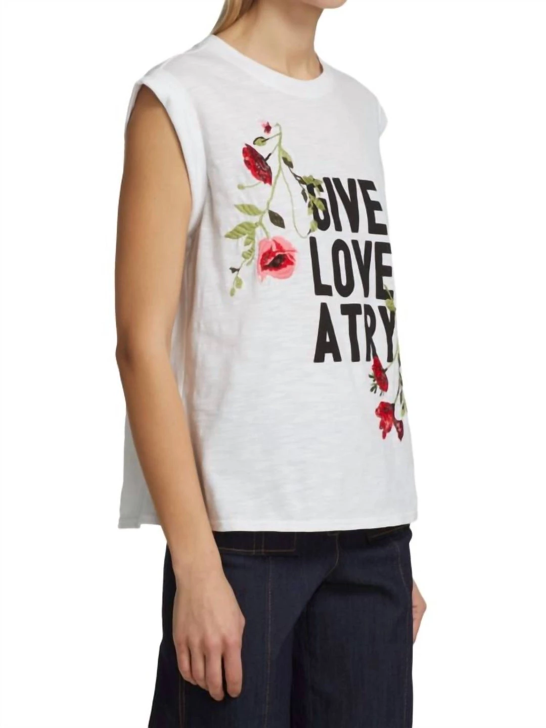 Cinq A Sept Poppy Bella Tee in White Multi - women 4 Cinq A Sept Poppy Bella Tee in White Multi - women - Image 2