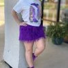 Queen Of Sparkles Gameday Feather Skirt in Purple - women